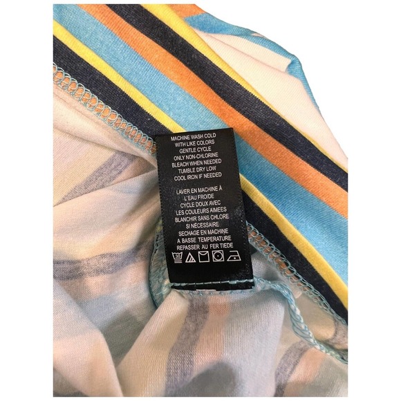 New AFRM Womens Size 3X Jorja Cropped Top Striped Ruched Cap Sleeves Multi - Picture 5 of 9